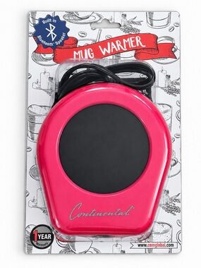 Continental Electric Mug Warmer + Bluetooth Speaker — New Red